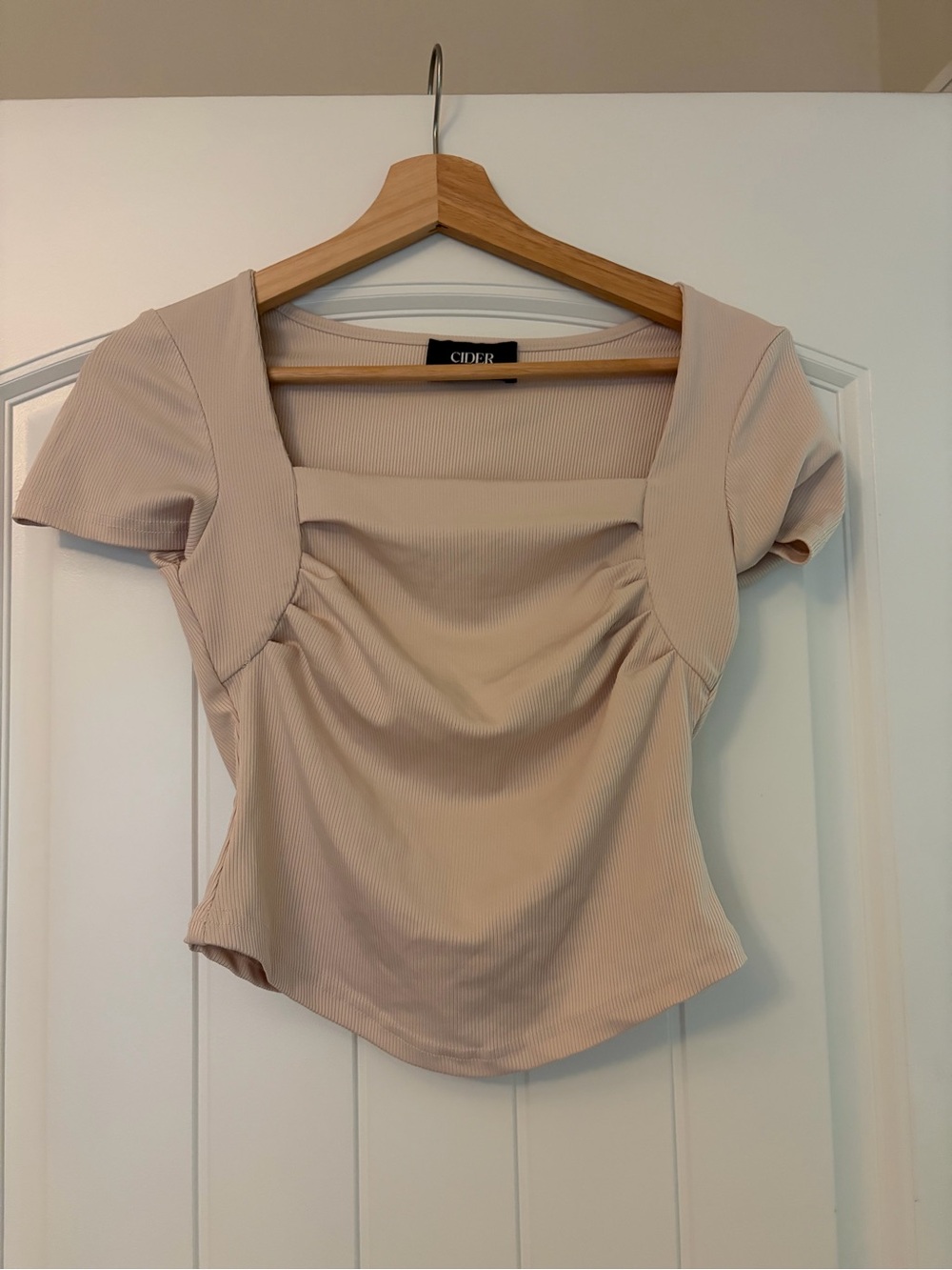 Cider Women's Square Neck Short Sleeve Top